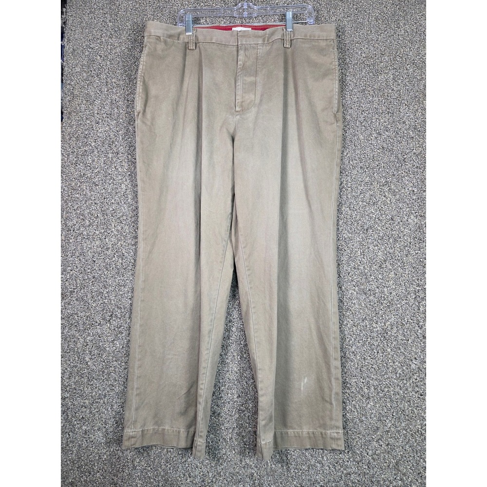 Dockers Chino Pants Mens 38x30 Tan Khaki 100% Cotton Straight Leg Flat Front